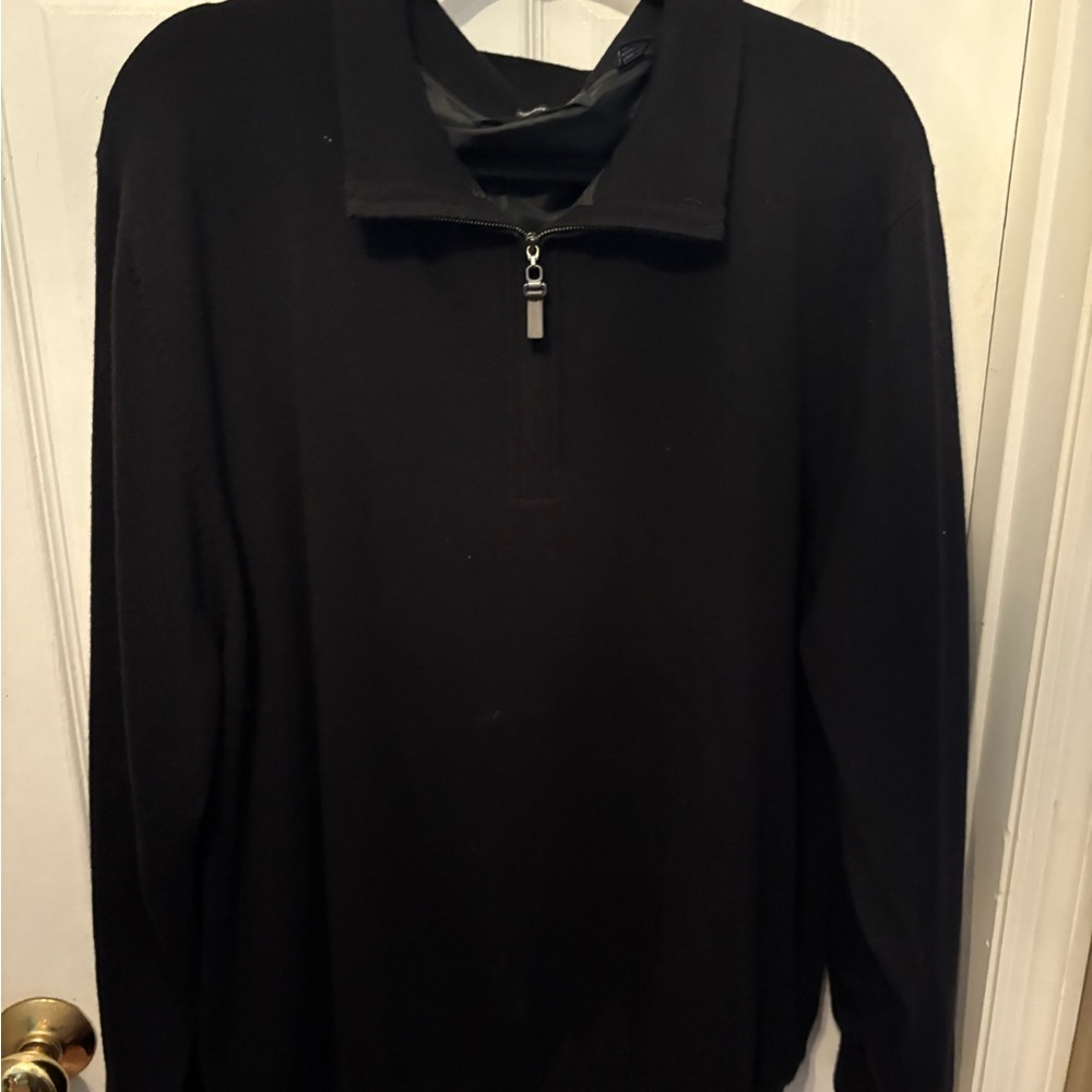 Men's Classic‎ Black Zip-Up Sweater